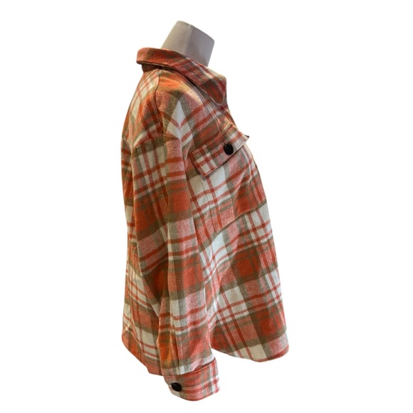 Jardines Domaine Women’s Plaid Orange & Cream Kamelena Jacket - Picture 6 of 12